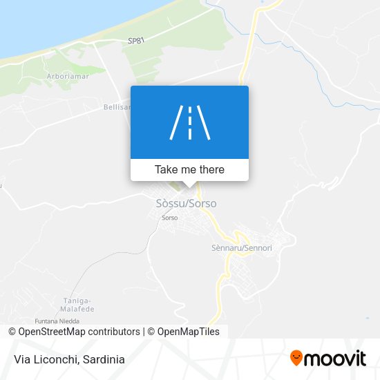 Via Liconchi map