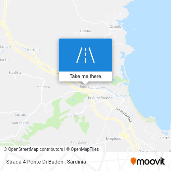 Strada 4 Ponte Di Budoni map