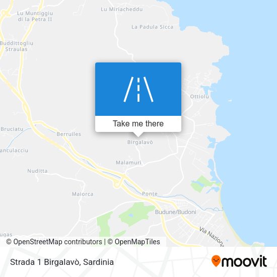 Strada 1 Birgalavò map