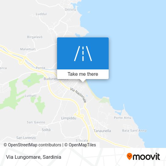 Via Lungomare map
