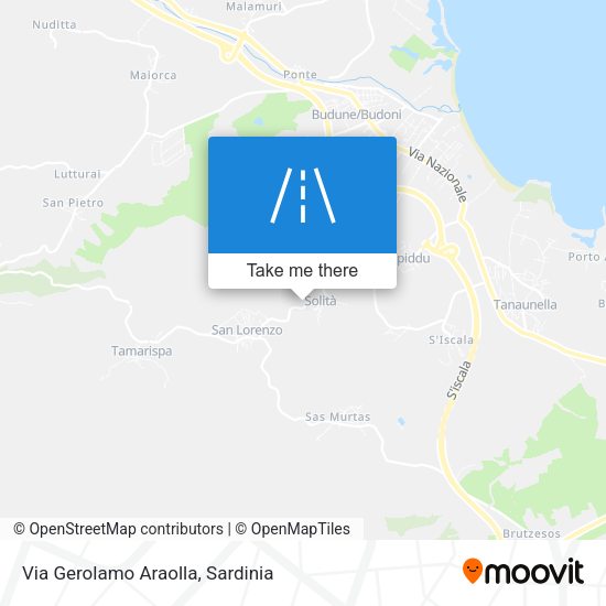 Via Gerolamo Araolla map