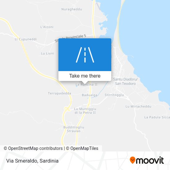 Via Smeraldo map
