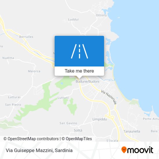Via Guiseppe Mazzini map