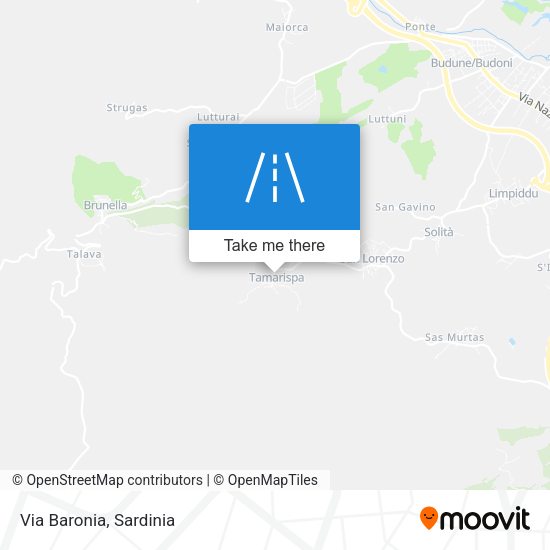 Via Baronia map