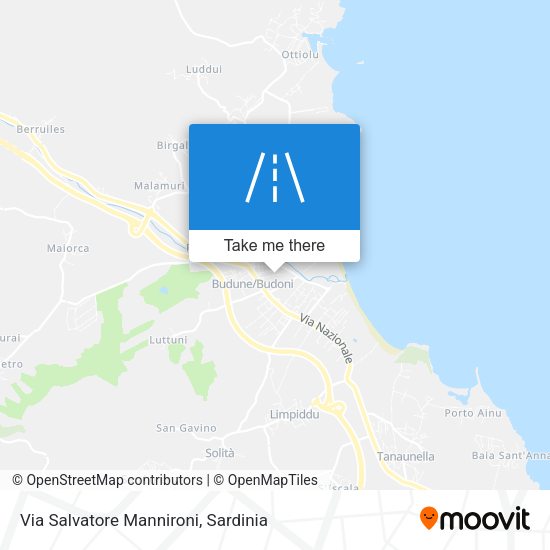 Via Salvatore Mannironi map