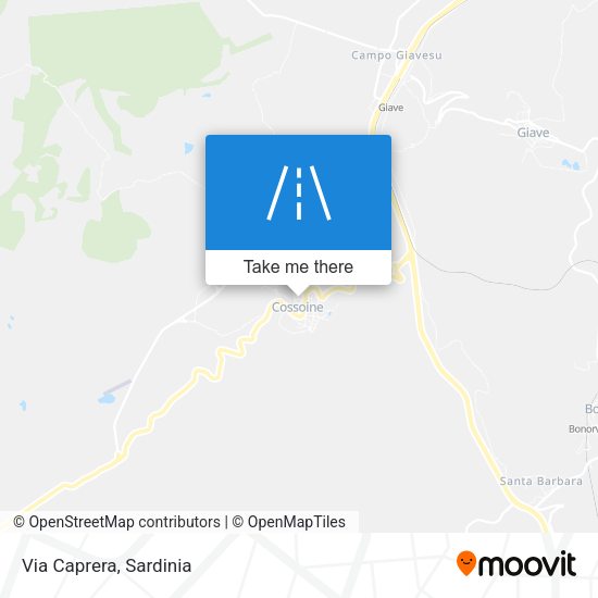 Via Caprera map