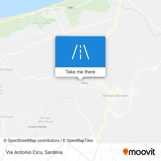 Via Antonio Cicu map