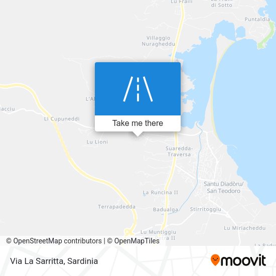 Via La Sarritta map