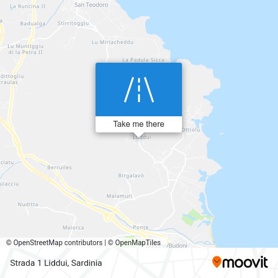 Strada 1 Liddui map
