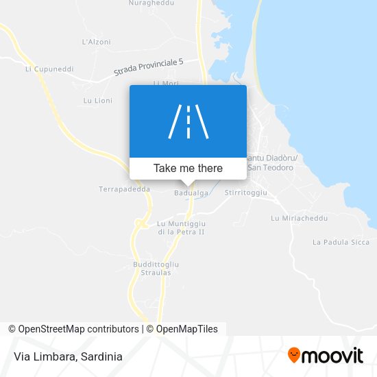 Via Limbara map