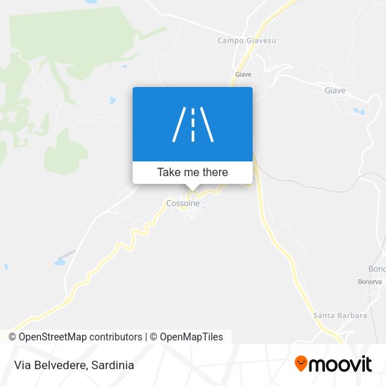 Via Belvedere map