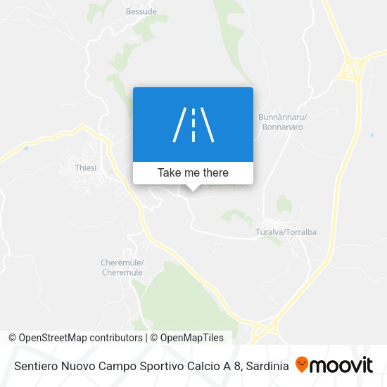 Sentiero Nuovo Campo Sportivo Calcio A 8 map