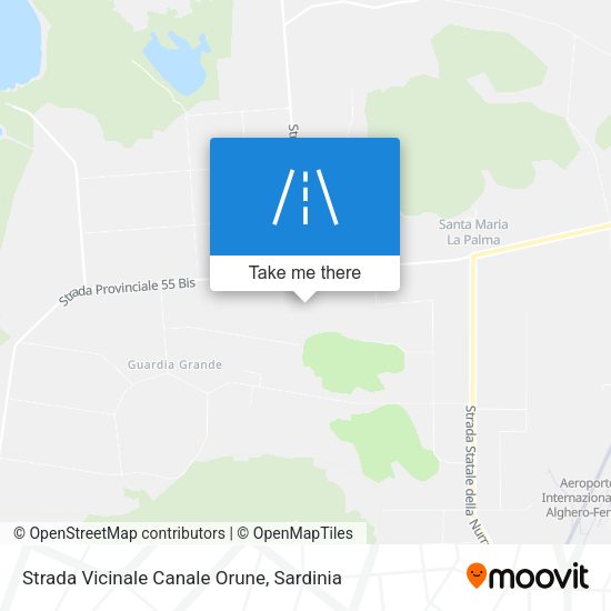 Strada Vicinale Canale Orune map