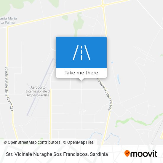 Str. Vicinale Nuraghe Sos Franciscos map