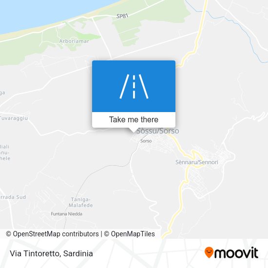 Via Tintoretto map