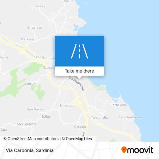 Via Carbonia map