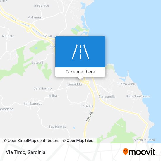 Via Tirso map