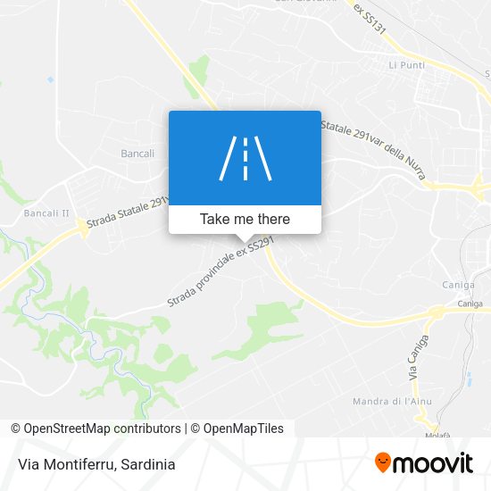 Via Montiferru map