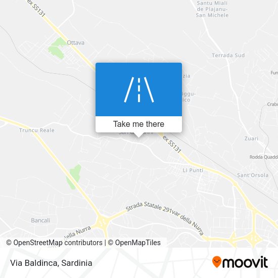 Via Baldinca map