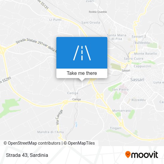 Strada 43 map