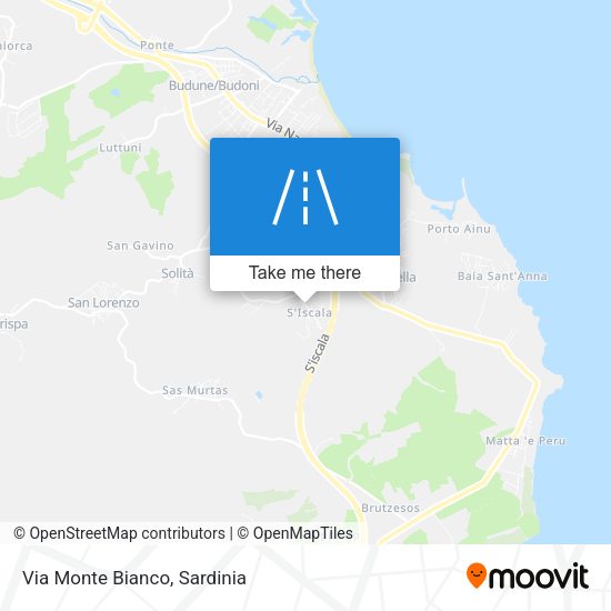 Via Monte Bianco map
