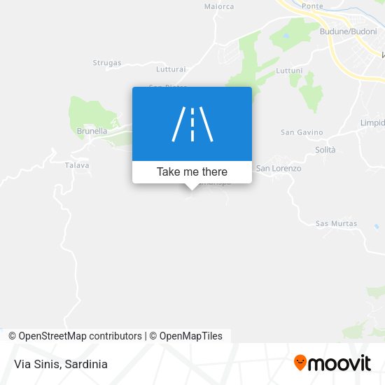 Via Sinis map
