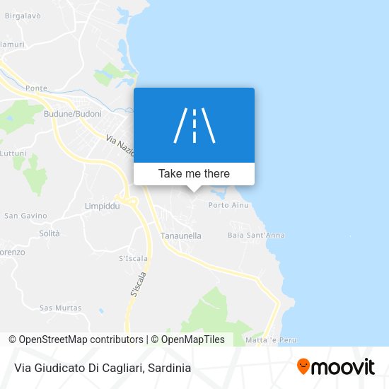 Via Giudicato Di Cagliari map