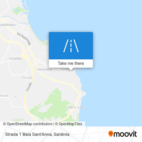 Strada 1 Baia Sant'Anna map