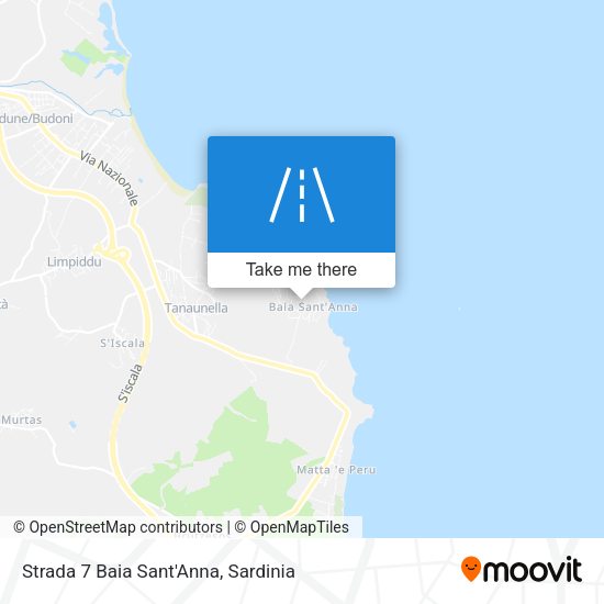Strada 7 Baia Sant'Anna map