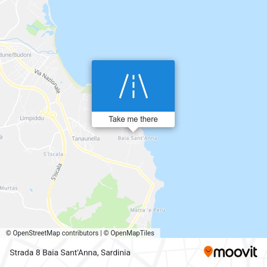 Strada 8 Baia Sant'Anna map