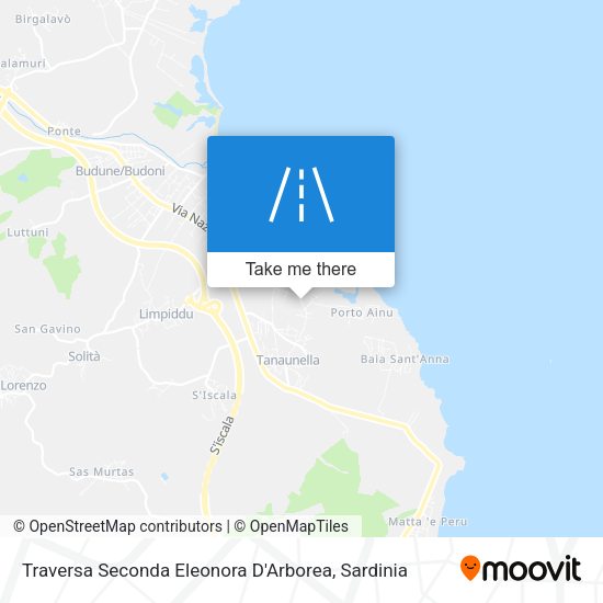 Traversa Seconda Eleonora D'Arborea map
