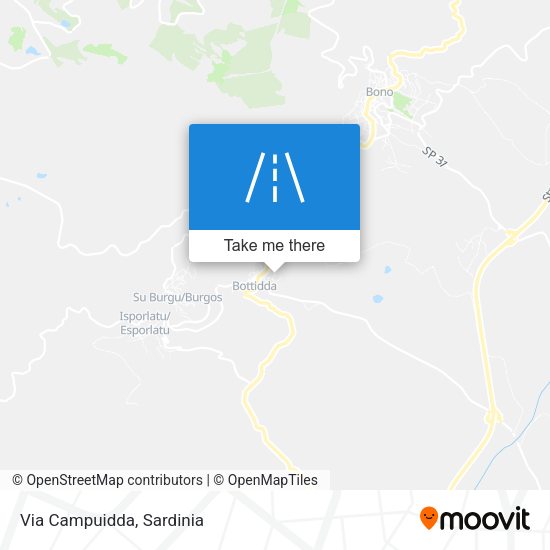 Via Campuidda map