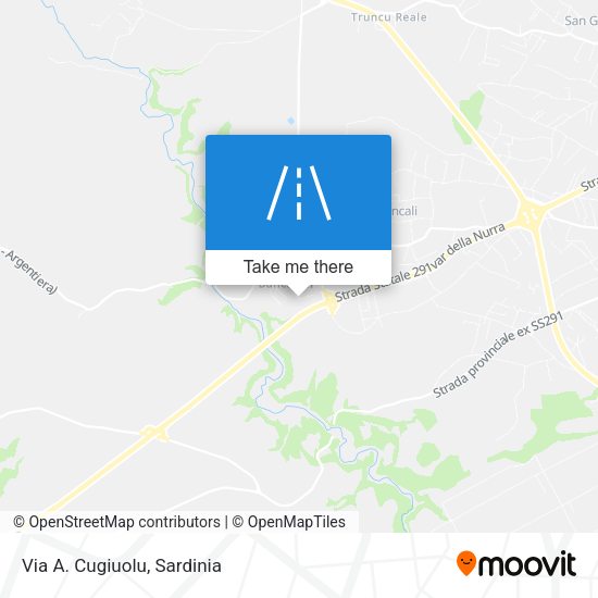 Via A. Cugiuolu map