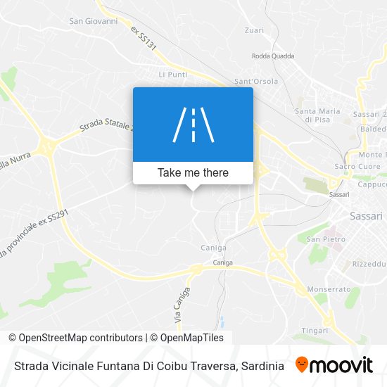 Strada Vicinale Funtana Di Coibu Traversa map