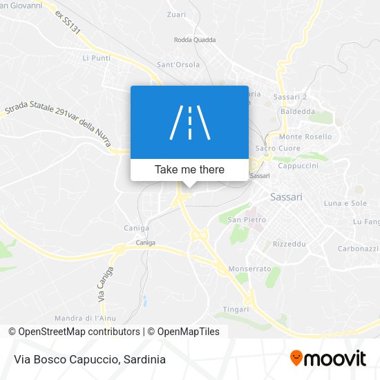 Via Bosco Capuccio map
