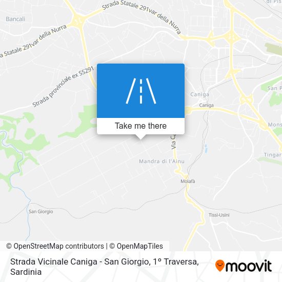 Strada Vicinale Caniga - San Giorgio, 1º Traversa map