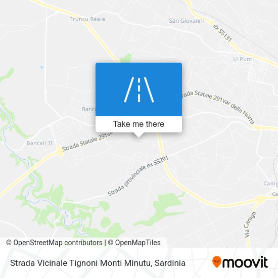 Strada Vicinale Tignoni Monti Minutu map