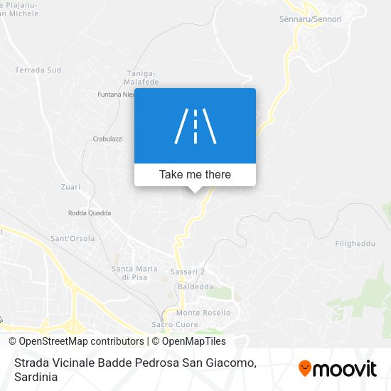 Strada Vicinale Badde Pedrosa San Giacomo map