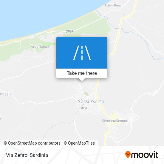 Via Zefiro map