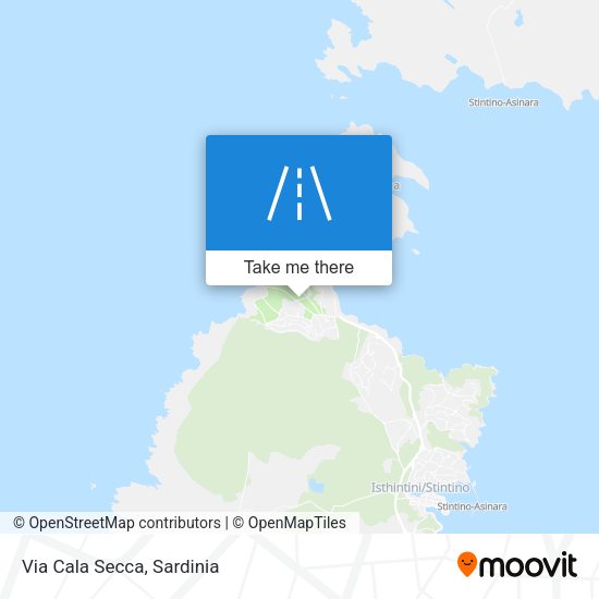 Via Cala Secca map