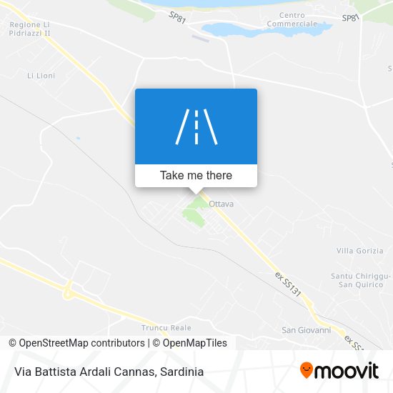 Via Battista Ardali Cannas map