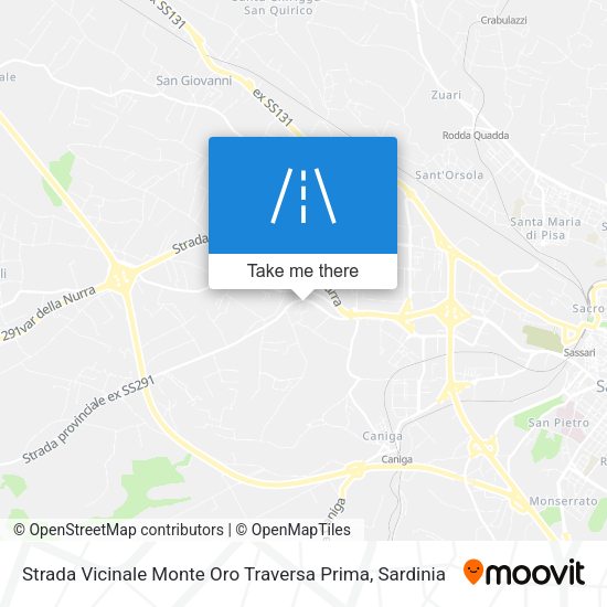 Strada Vicinale Monte Oro Traversa Prima map