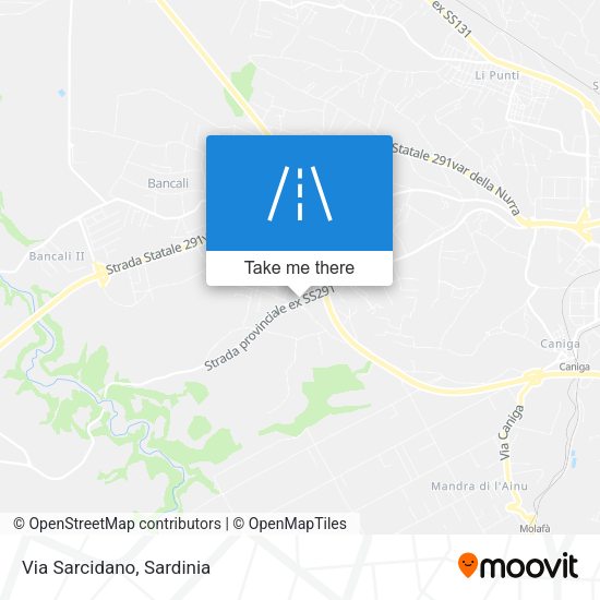 Via Sarcidano map