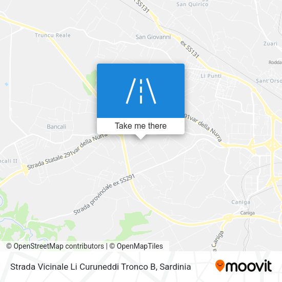 Strada Vicinale Li Curuneddi Tronco B map