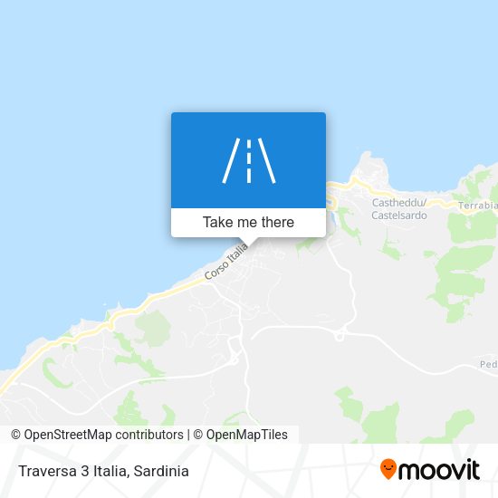 Traversa 3 Italia map