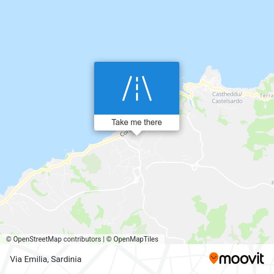 Via Emilia map