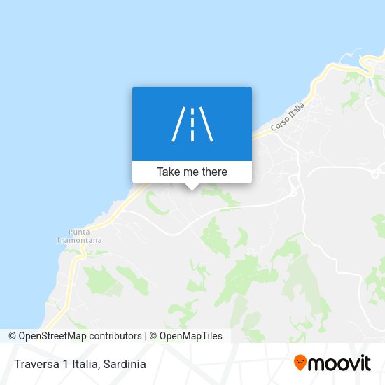 Traversa 1 Italia map