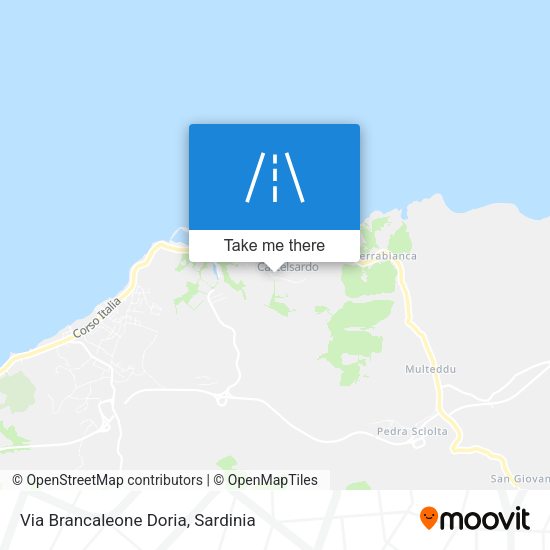 Via Brancaleone Doria map