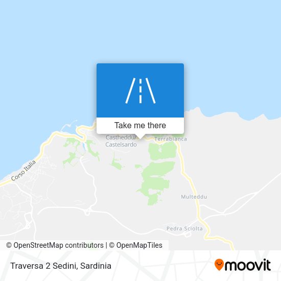 Traversa 2 Sedini map