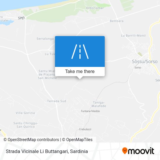 Strada Vicinale Li Buttangari map